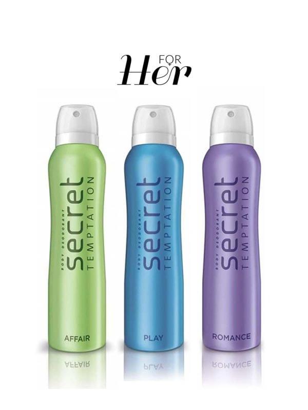 Affair, Romance and Play Deodorant for Women - Combo