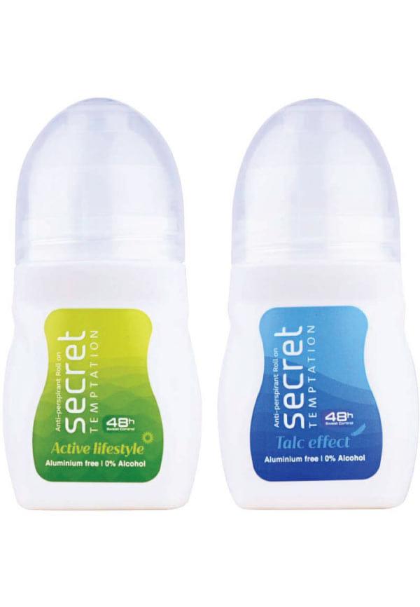 Active Lifestyle and Talc Effect Roll-on for Women, Pack of 2 (50ml each)