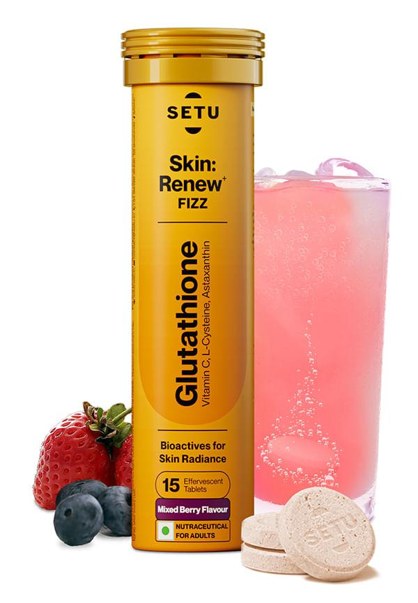 Skin Renew 15 Effervescent Tablets, Sugar-Free, Mixed Berry Flavour