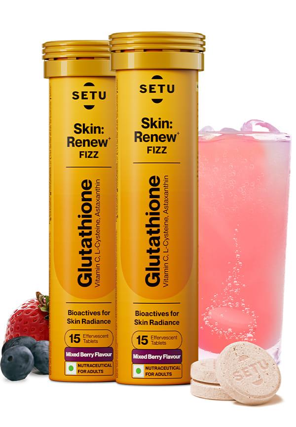 Skin Renew 15 Effervescent Tablets, Sugar-Free, Mixed Berry Flavour