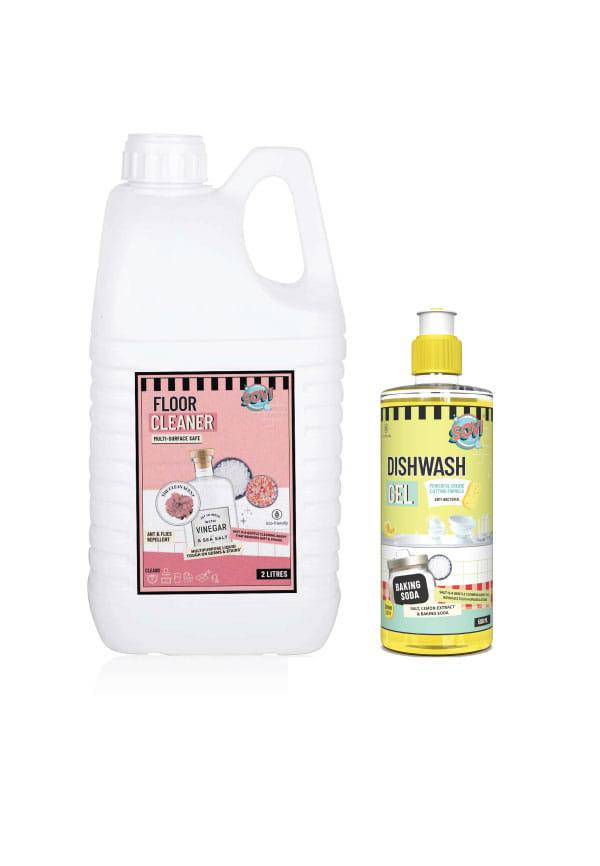 Floor Cleaner 2 Liters | Dishwash Liquid Gel 500 ml Free