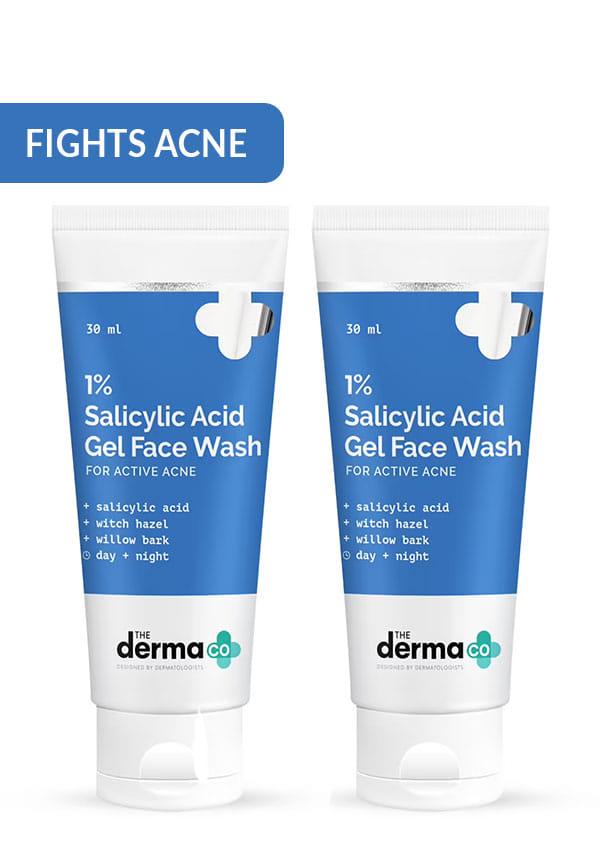 1% Salicylic Acid Gel Face Wash for Active Acne
