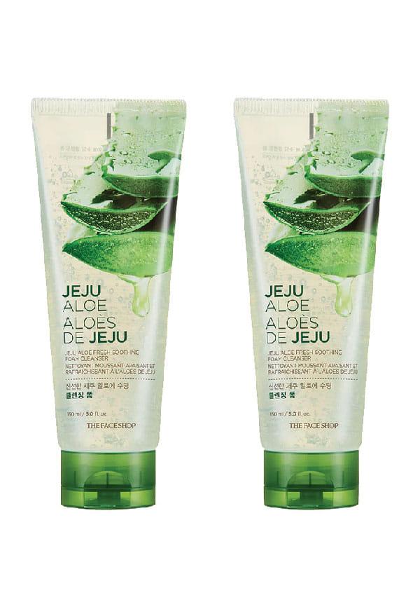 Multi-purpose Jeju Aloe Fresh Soothing Cleansing Foam Combo