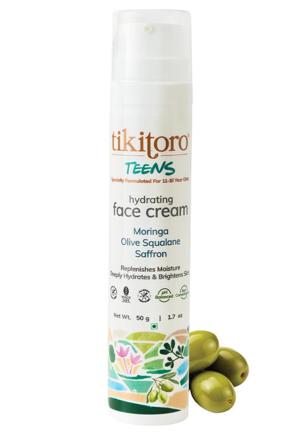 Teens Hydrating Face Cream with Moringa, Olive Squalane & Saffron
