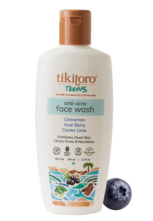 Teens Anti-Acne Face Wash with Cinnamon, Acai Berry, Caviar Lime