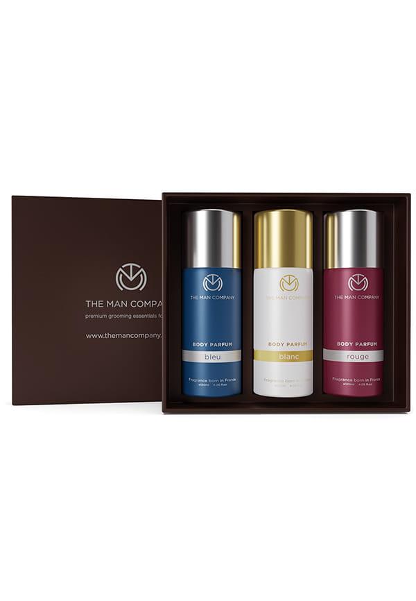 Body Perfume Trio - Blanc, Bleu, Rouge