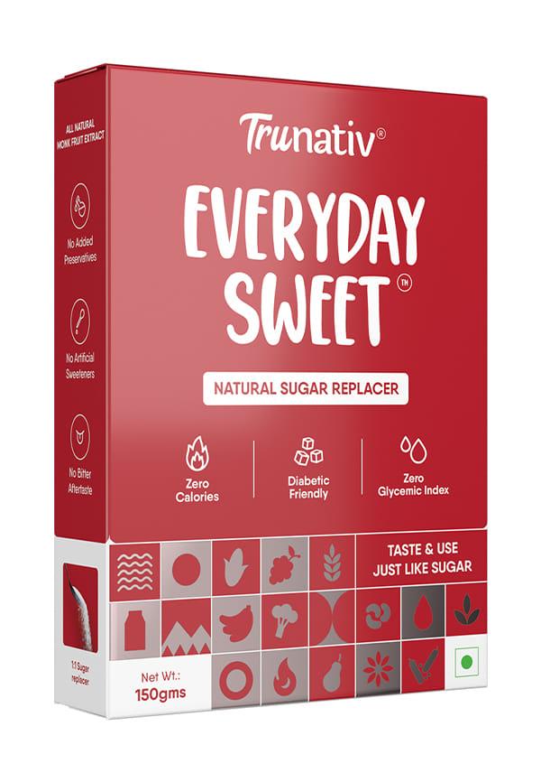 Everyday Sweet, Natural 1:1 Sugar Replacer,60 Sachets, Monk Fruit Extract