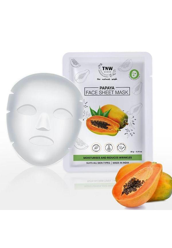 Papaya face sheet mask