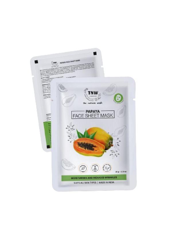 Papaya face sheet mask