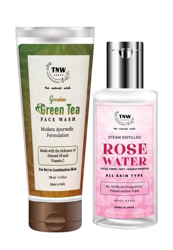 Green Tea Helps Prevent Acne and Purifies Skin with Steam Distilled Rose Water