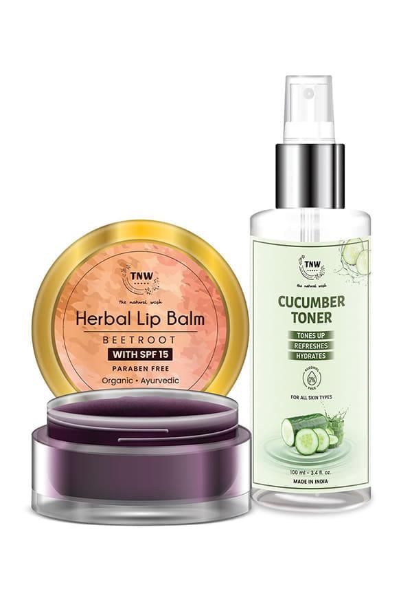 Beetroot Lip Balm + Cucumber Toner