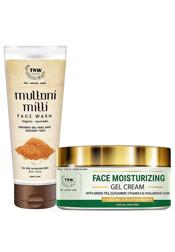 Face Moisturizing Gel Cream 50gm + Multani Mitti Face Wash 100ml