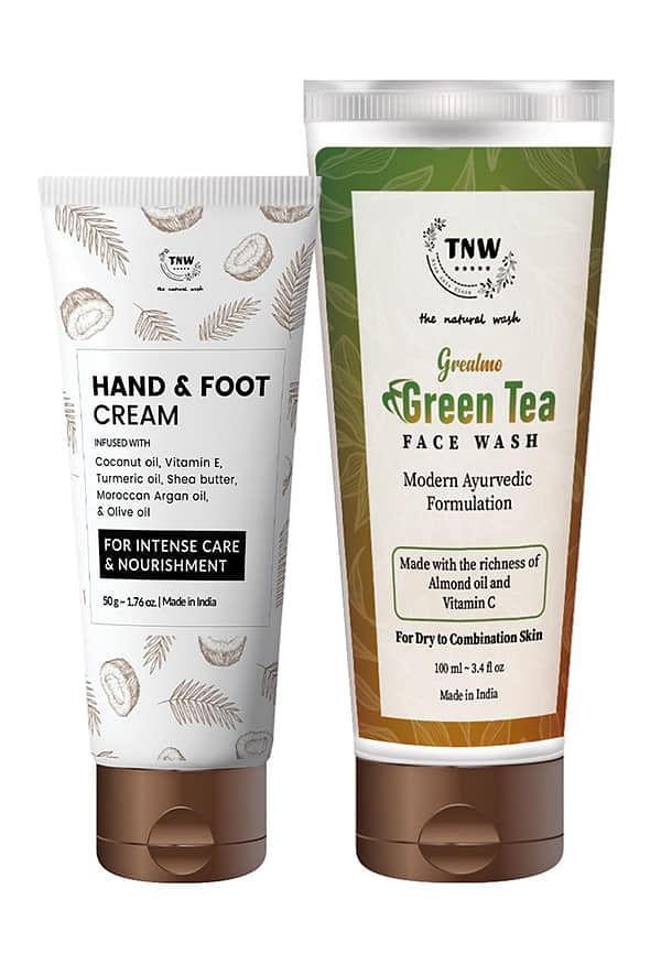 Hand And Foot Cream 50gm + Green Tea Face Wash 100ml
