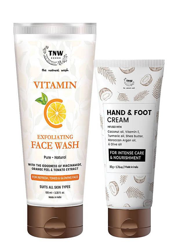 Hand And Foot Cream 50gm + Vitamin C Exfoliating Face Wash 100ml