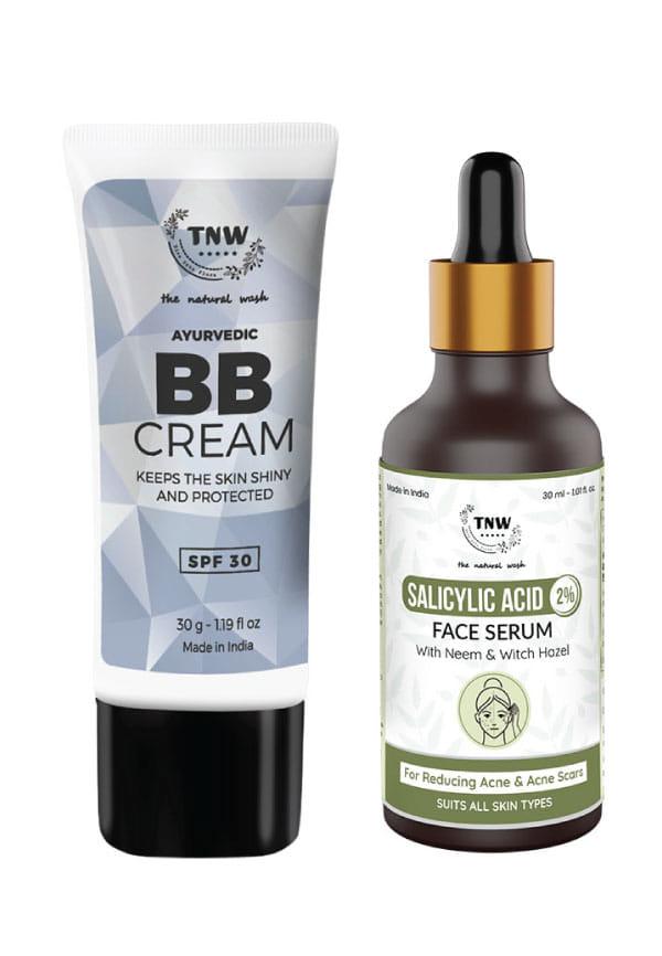 Salicylic Acid Face Serum & BB Cream with Neem Extract & SPF