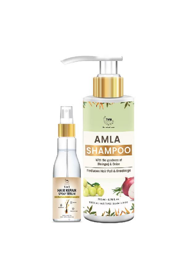5 In 1 Hair Repair Spray Serum + Amla Shampoo