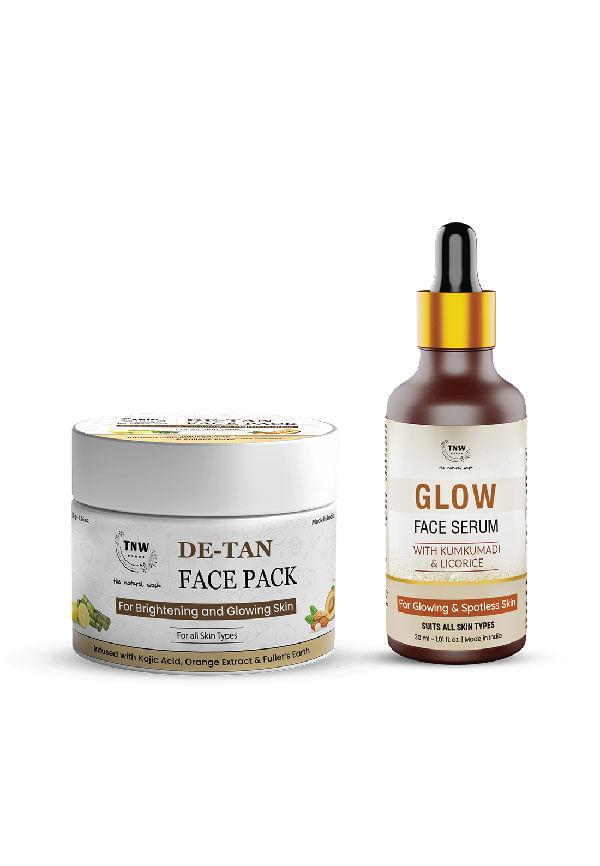 De Tan Pack (Ready To Use) & Glow Face Serum