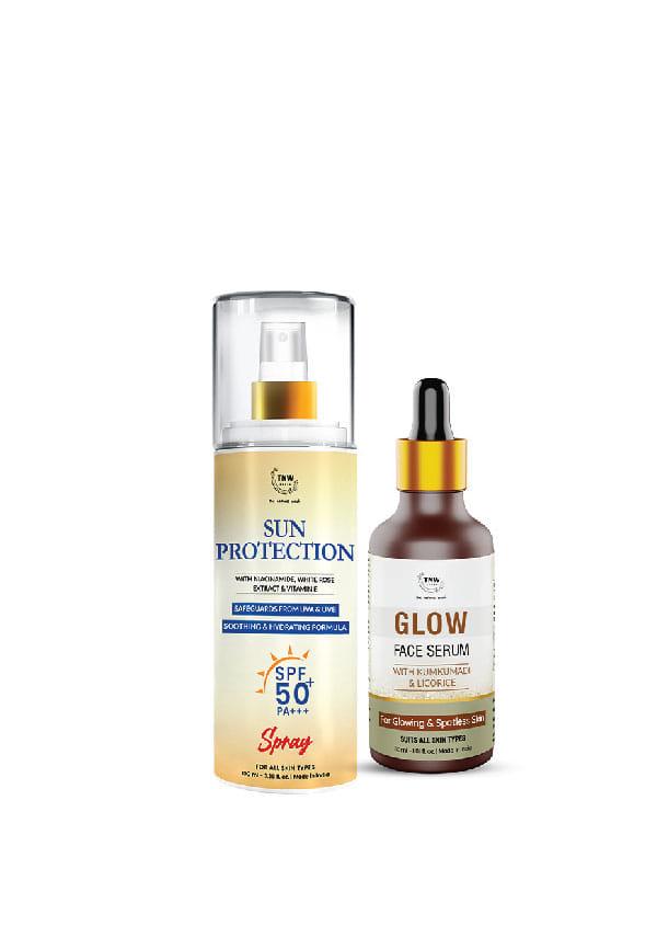 Sun Protection Spf 50 Spray + Glow Face Serum