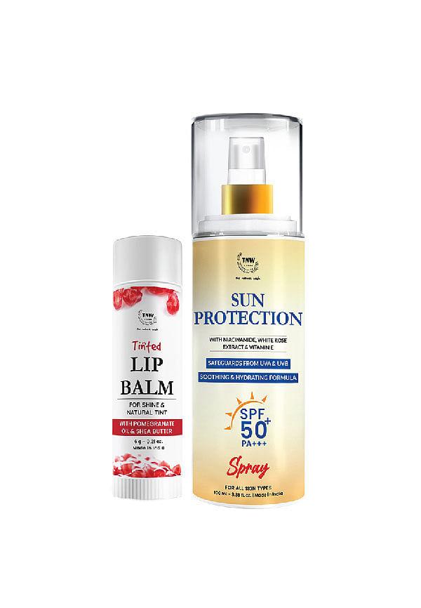 Sun Protection Spf 50 Spray + Pomegranate Tinted Lip Balm