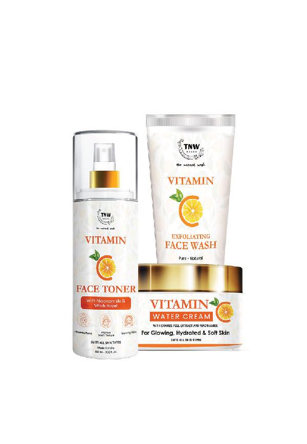 Vitamin C Water Cream + Vitamin C Face Wash + Vitamin C Face Toner