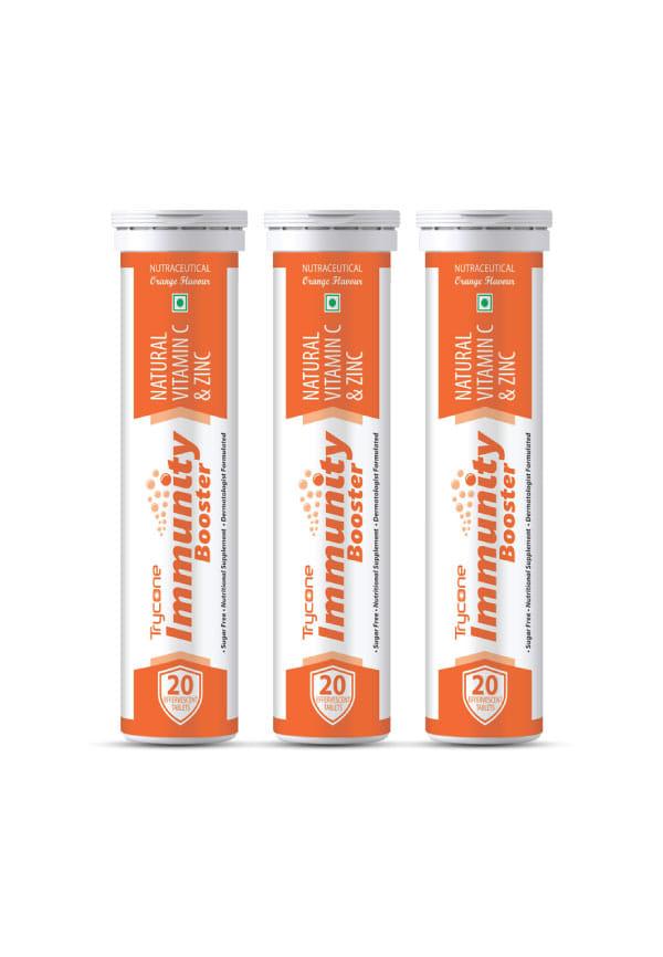 Immunity Booster – Natural Vitamin C 1000 Mg With Zinc 12 Mg - Orange Flavour