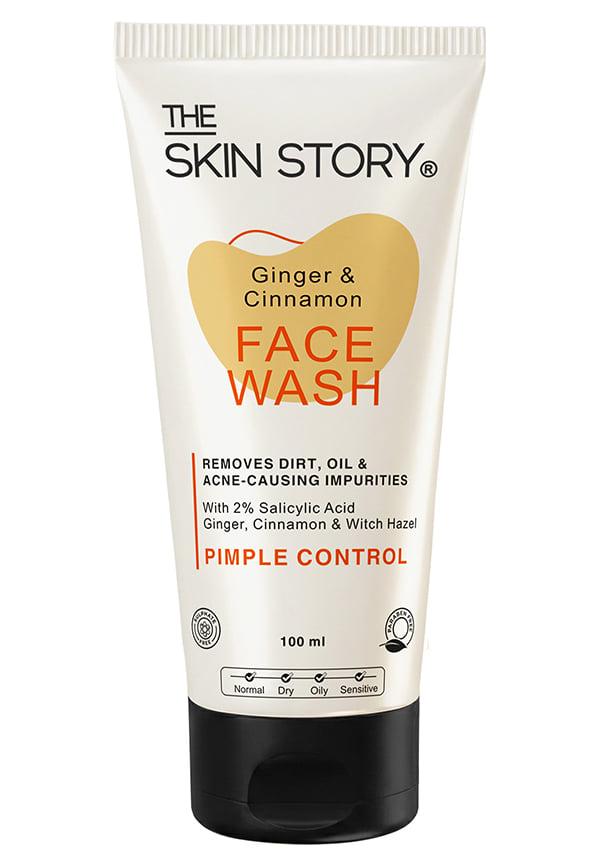 Ginger & Cinnamon Pimple Control Face Wash For Normal To Oily Skin With Natural Active Ingredients