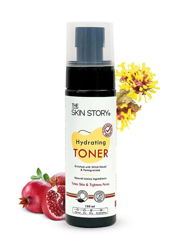 Alcohol Free Hydrating Toner Enriched With Witch Hazel, Aloevera | Tones Skin