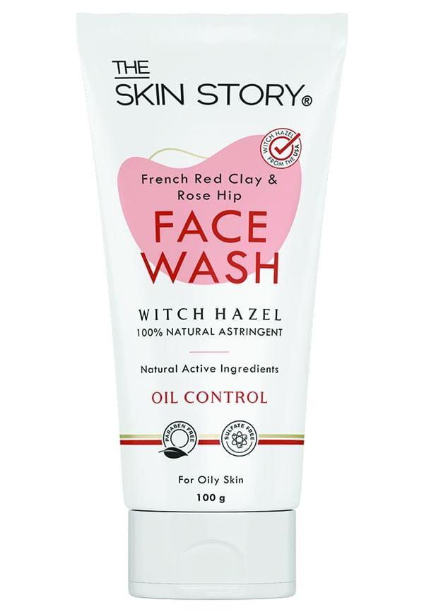 Sulphate Free French Red Clay & Rose Hip Oil Control Face Wash For Oily Skin