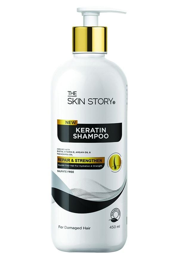 Sulphate Free Keratin Shampoo Enriched With Biotin & Vitamin E | Repairs & Strengthens Hair