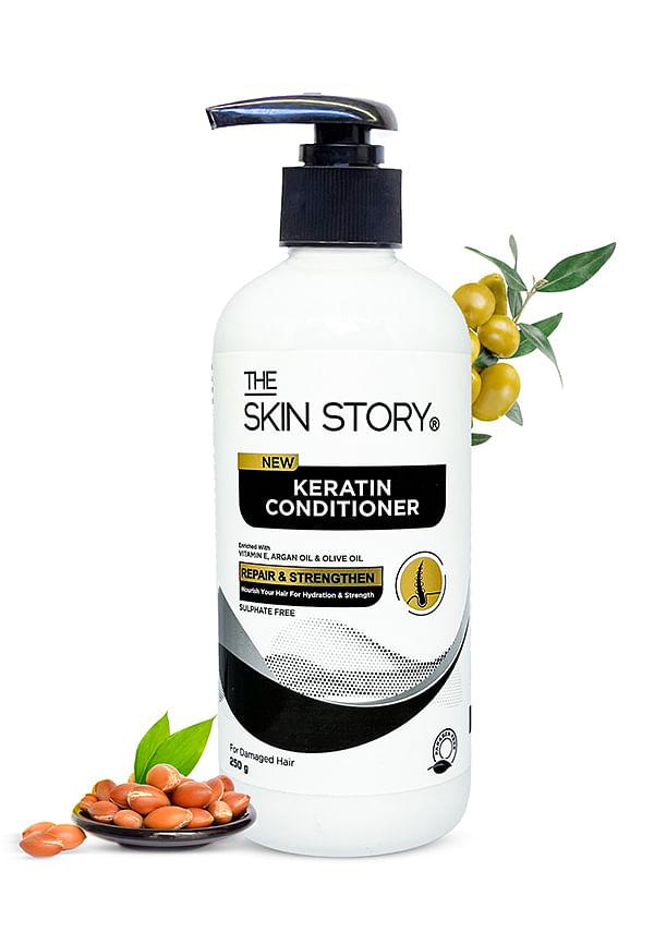 Sulphate Free Keratin Conditioner Enriched With Vitamin E, Argan Oil For Damaged Hair