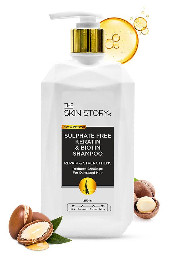 Sulphate Free Keratin Biotin Shampoo For Damaged Hair