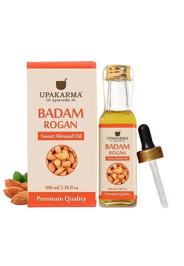 Ayurveda Pure and Natural Cold Pressed Sweet Almond/Badam Rogan Oil Promotes Healthy Looking Skin, Hair, and Nails