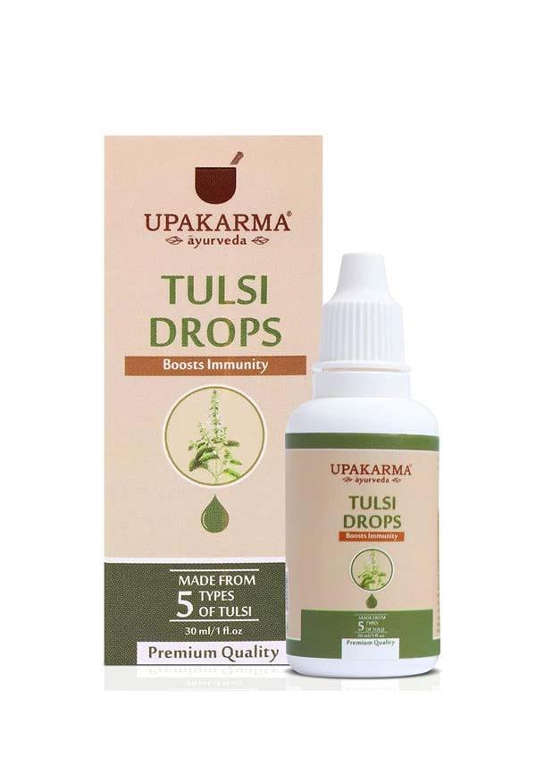 Ayurveda Tulsi Drops Ayurvedic Herb Concentrated Extract of 5 Rare Tulsi for Natural Immunity Boosting, Cough and Cold Relief