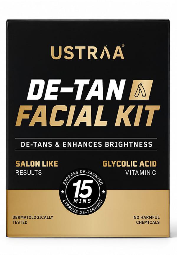 De-Tan Facial Kit for Men with Glycolic Acid & Vitamin C
