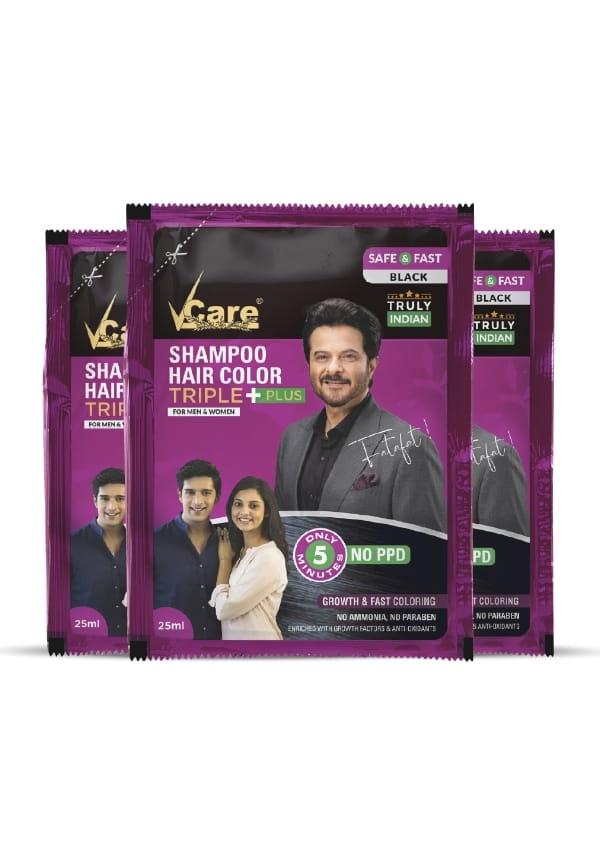 Shampoo Hair Color Triple Plus Strip, Black