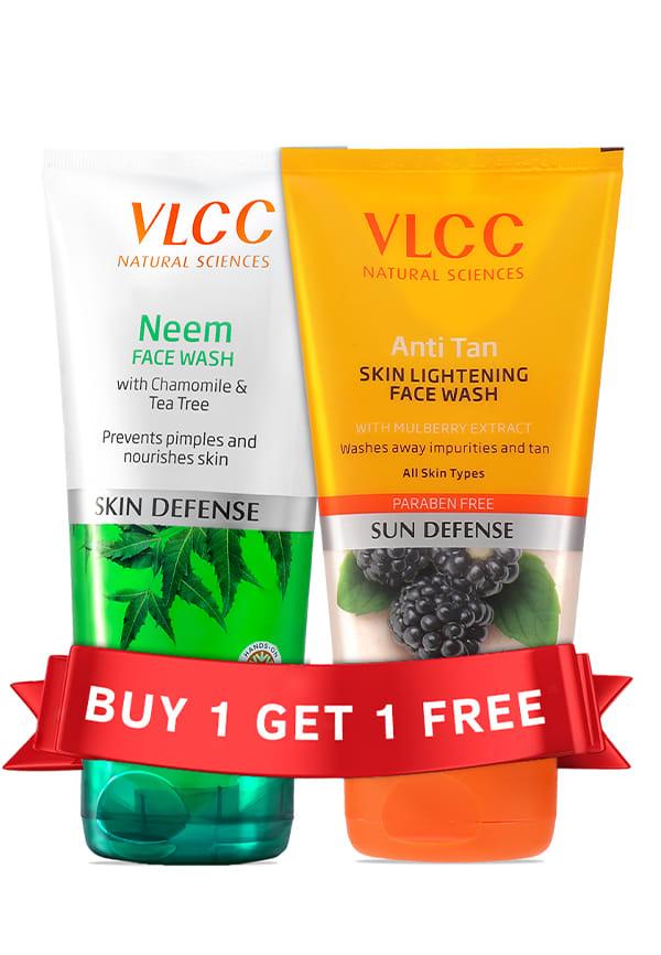 Neem Face Wash & Anti Tan Face Wash - with Buy One Get One