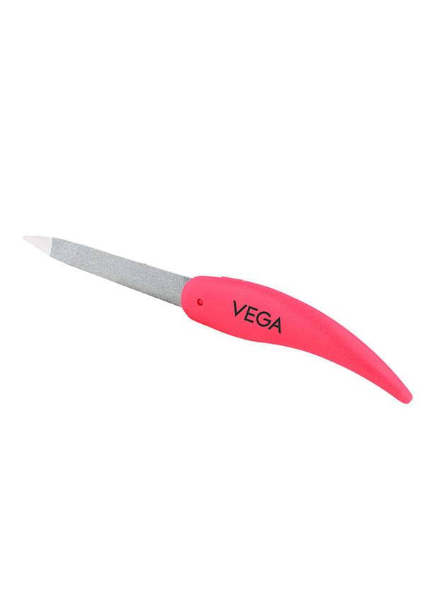 Vega Portable and Foldable Nail File for Quality Manicure (Pink), (FNF-01)