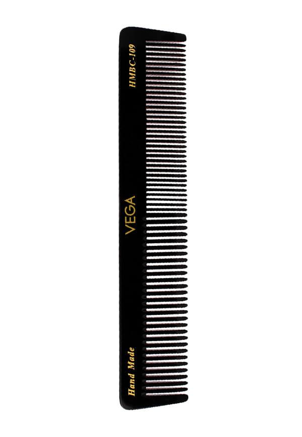 Vega General Grooming Hair Comb, (India's No.1* Hair Comb Brand)for Men and Women Black,Handmade, (HMBC-109)