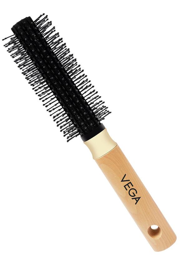 Vega Round Hair Brush (India's No.1* Hair Brush Brand) for Adding Curls, Volume & Waves In Hairs| Men and Women| All Hair Types (E1-RB)