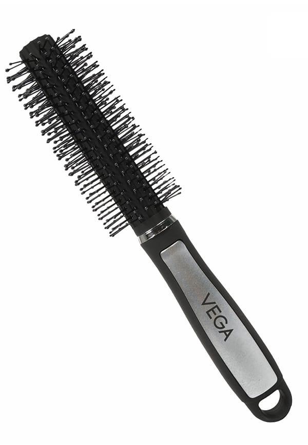 Vega Round Hair Brush (India's No.1* Hair Brush Brand) for Adding Curls, Volume & Waves In Hairs| Men and Women| All Hair Types Color May Vary, (E14-