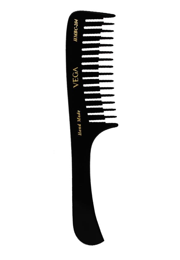 Step Grooming Hair Comb,,Handmadefor Men and Women, Black, (HMBC-204)