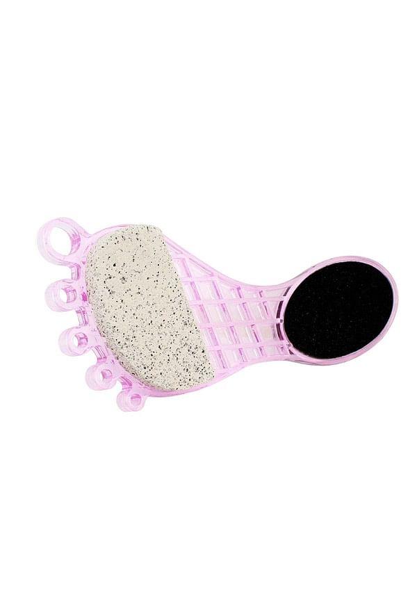 Stylish 4 In 1 Foot Scrubber - Pedicure Brush, Pumice Stone, Steel Scrapper, And Black Emery (PD-02 N)