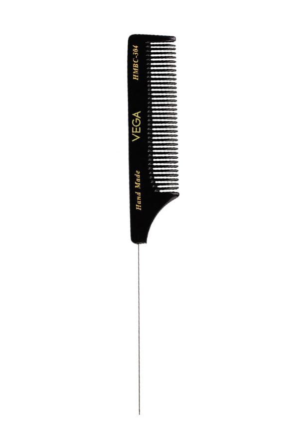 Tail Hair Comb with Steel Pin for Women, (HMBC-304)