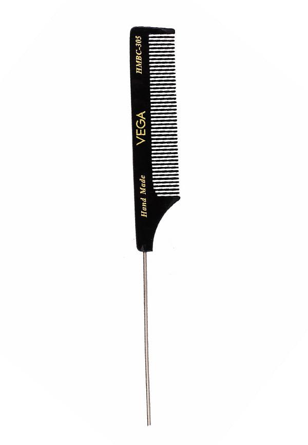 Tail Hair Comb with Steel Pin for Women, (HMBC-305)