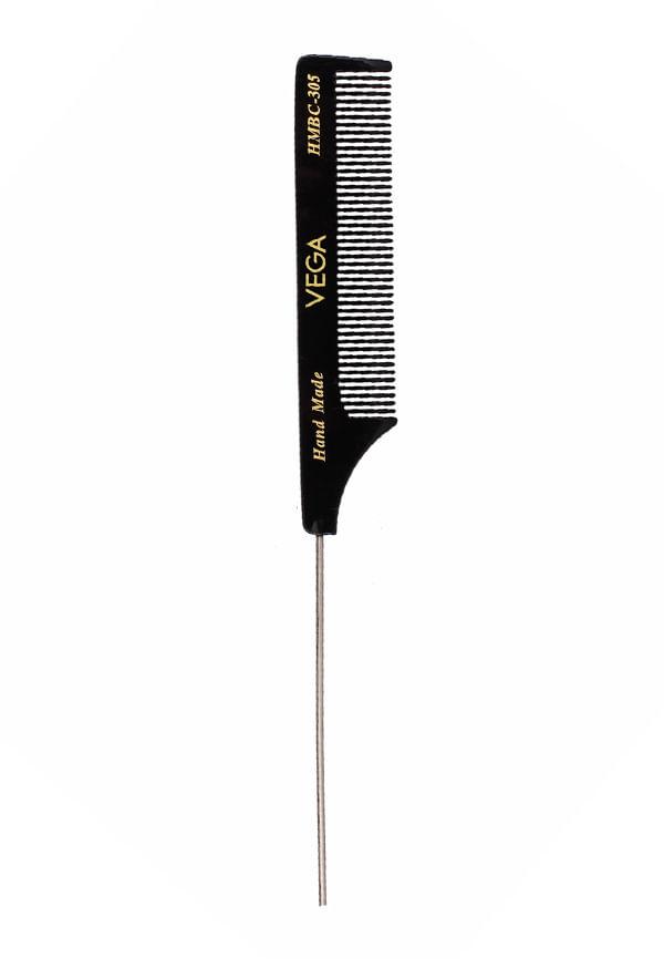 Tail Hair Comb with Steel Pin for Women, (HMBC-305)