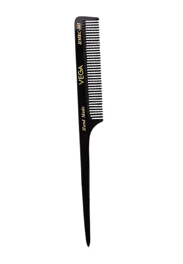Tail Hair Comb,Handmadefor Women, Black, (HMBC-302)