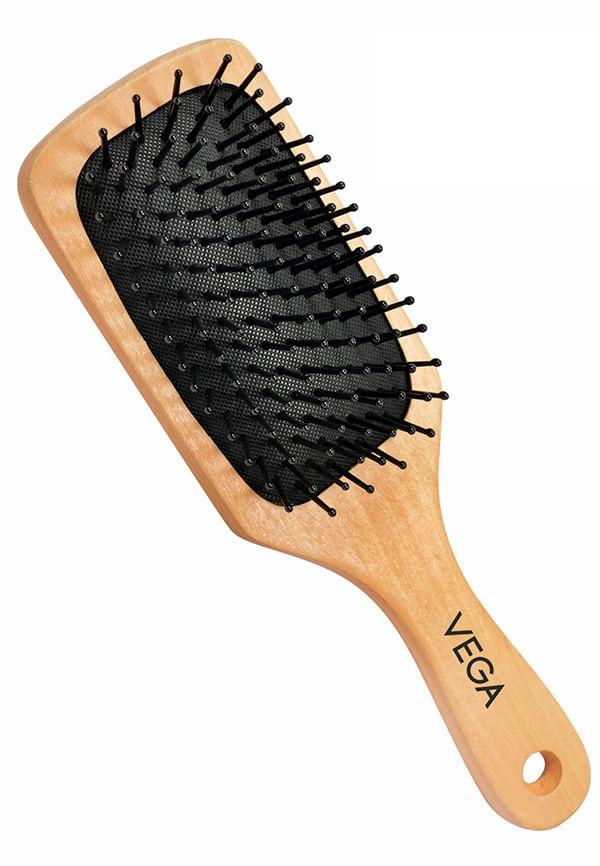 Vega Premium Collection Wooden Paddle Hair Brush (India's No.1* Hair Brush Brand) for Men & Women, Small (E2-PBS)