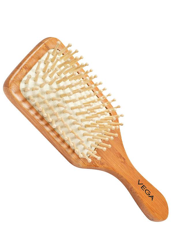 Vega Wooden Bristle Paddle Hair Brush (India's No.1* Hair Brush Brand) for Men and Women E2-PBB)