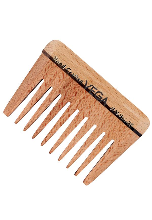 Vega Wooden Hair Comb with Wide Tooth,Handmade (India's No.1* Hair Comb Brand)for Men and Women, (HMWC-05)