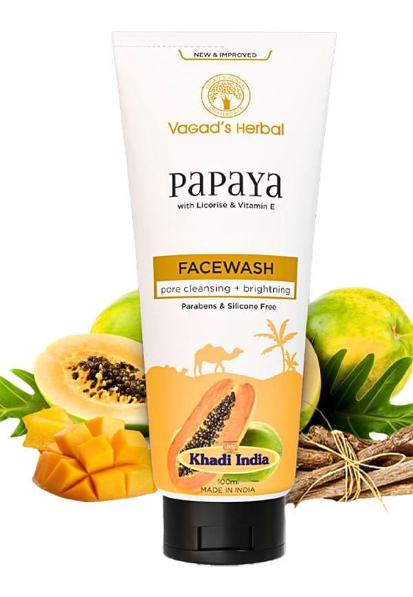 Papaya with Licorice & Vitamin E for Pore Cleansing & Brightening Face Wash